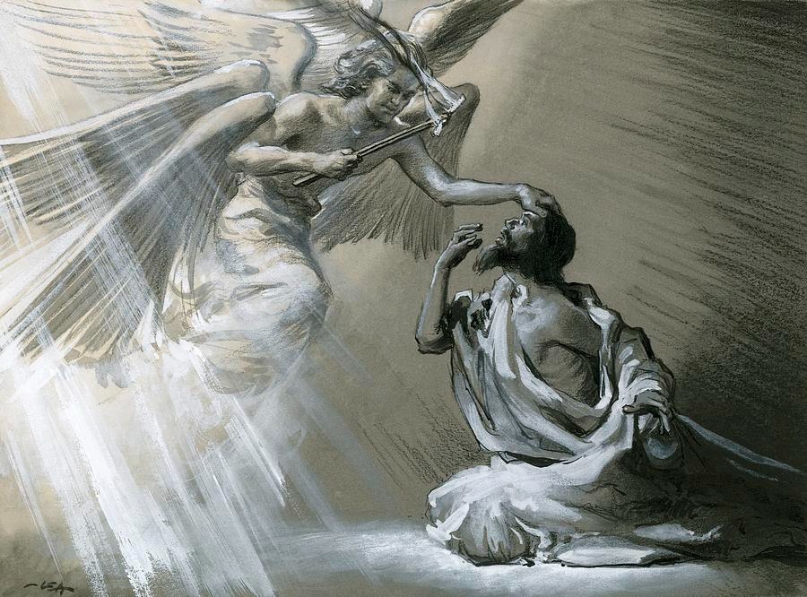 Ангел наделяет Исайю даром пророчества.