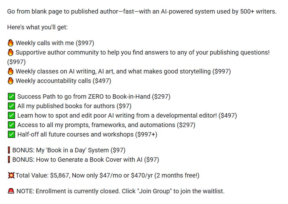 А еще можно купить курсы всего за 47 долларов в месяц. Ну и рецензии на книги. Пример текста художественной "нейро-книги" Джеймса.