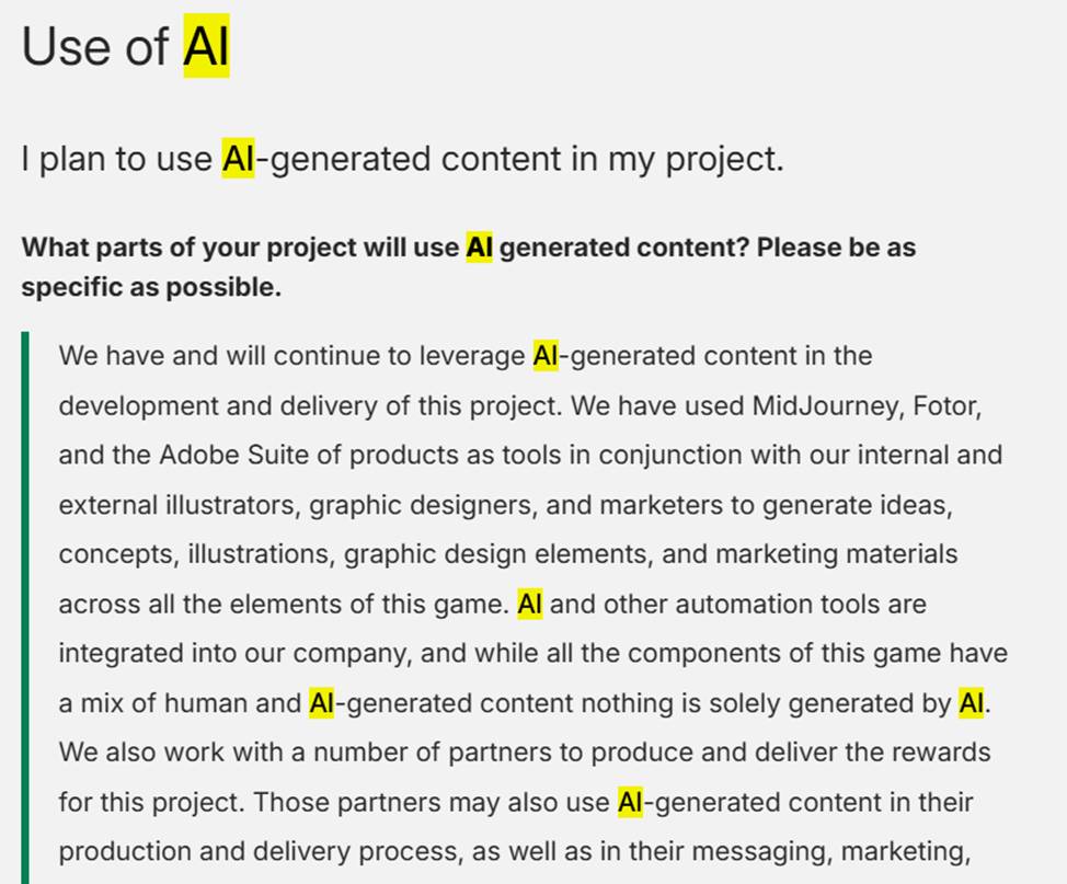 Да, да. Тут даже не отрицают, что использовали ИИ.