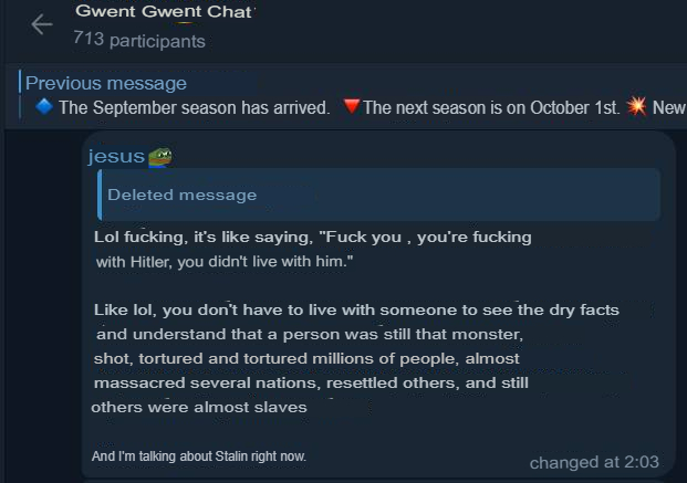 Translated from Russian by an automatic translator: https://t.me/gwent_ru/1474000 | https://web.archive.org/web/20250917195726/https://t.me/gwent_ru/1474000